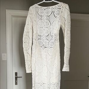 Elegant White Lace Dress